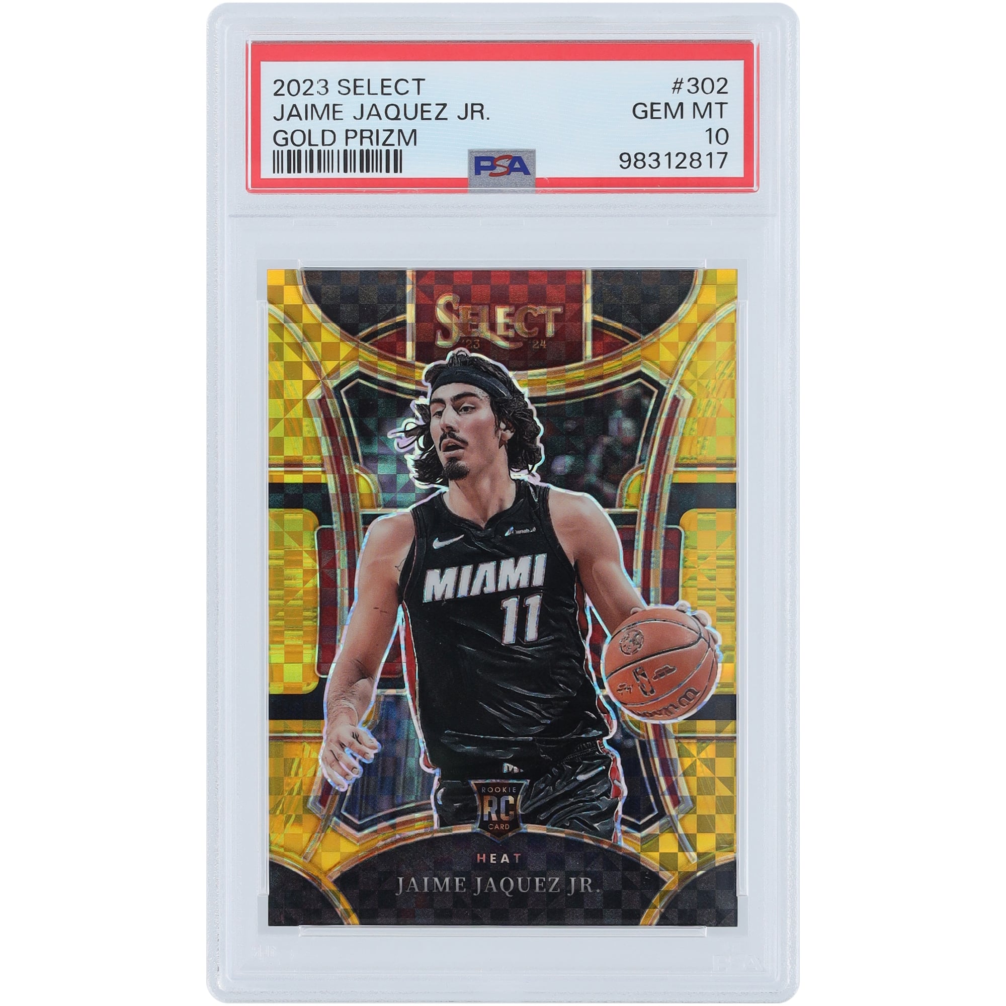 Jaime Jaquez Jr. Miami Heat 2023-24 Panini Select Gold Prizm #302 