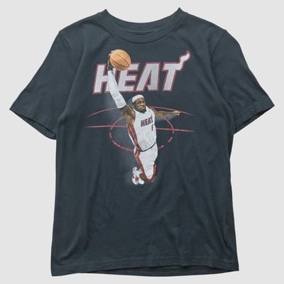 Lebron James Adidas 2010s T-shirt - Black - Yth L by Fanatics Real Vintage