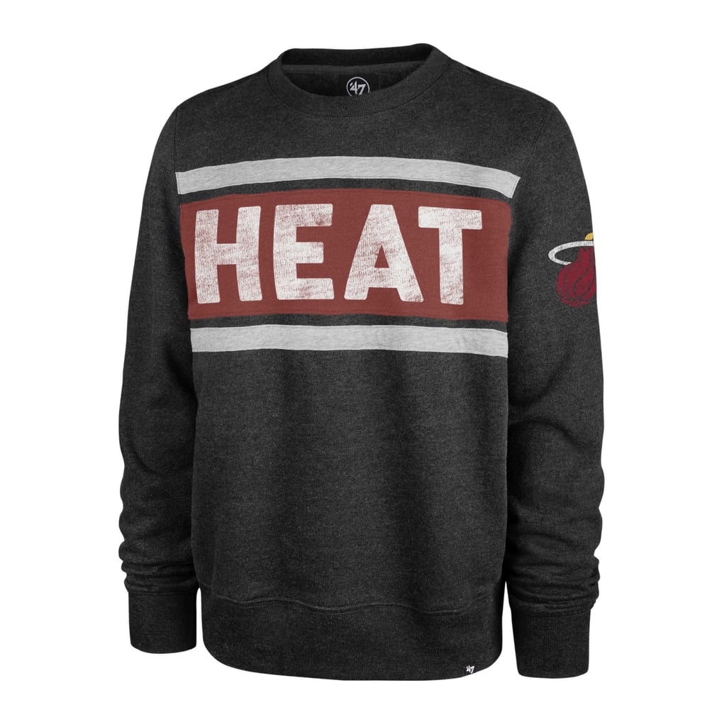 Miami Heat '47 Tribeca Emerson Pullover Sweatshirt - Heather Black
