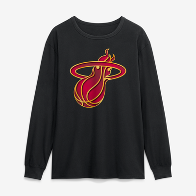 Miami Heat  Forged Mascot Long Sleeve T-Shirt - Black