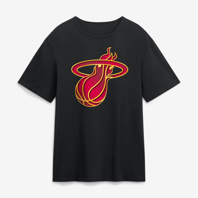 Miami Heat  Metallic Mascot T-Shirt - Black