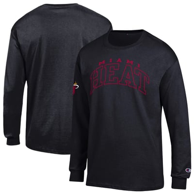  Miami Heat Champion Jersey Long Sleeve T-Shirt - Black