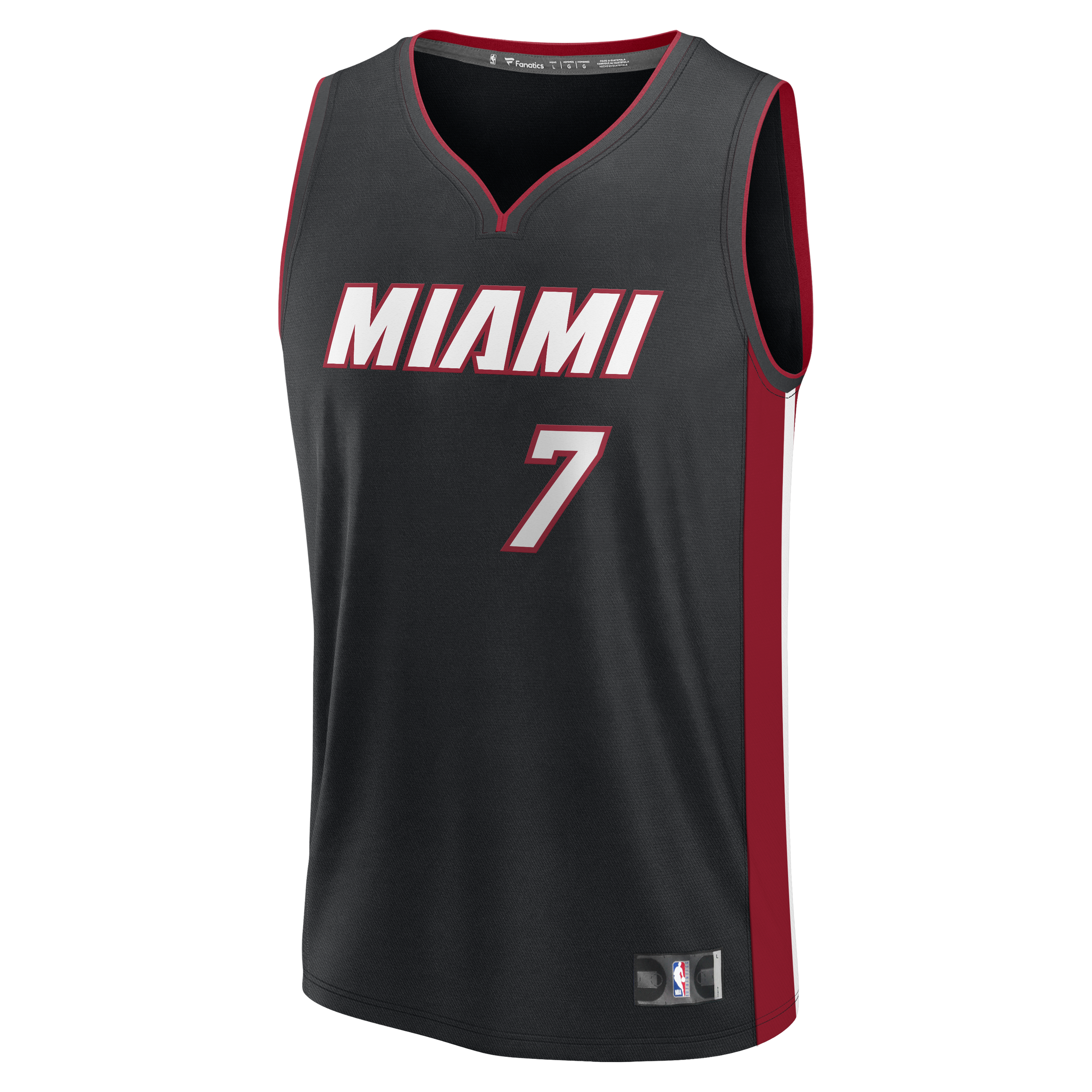 Giannis Antetokounmpo #7 Miami Heat Fast Break Jersey - Icon Edition - Black - angle 5