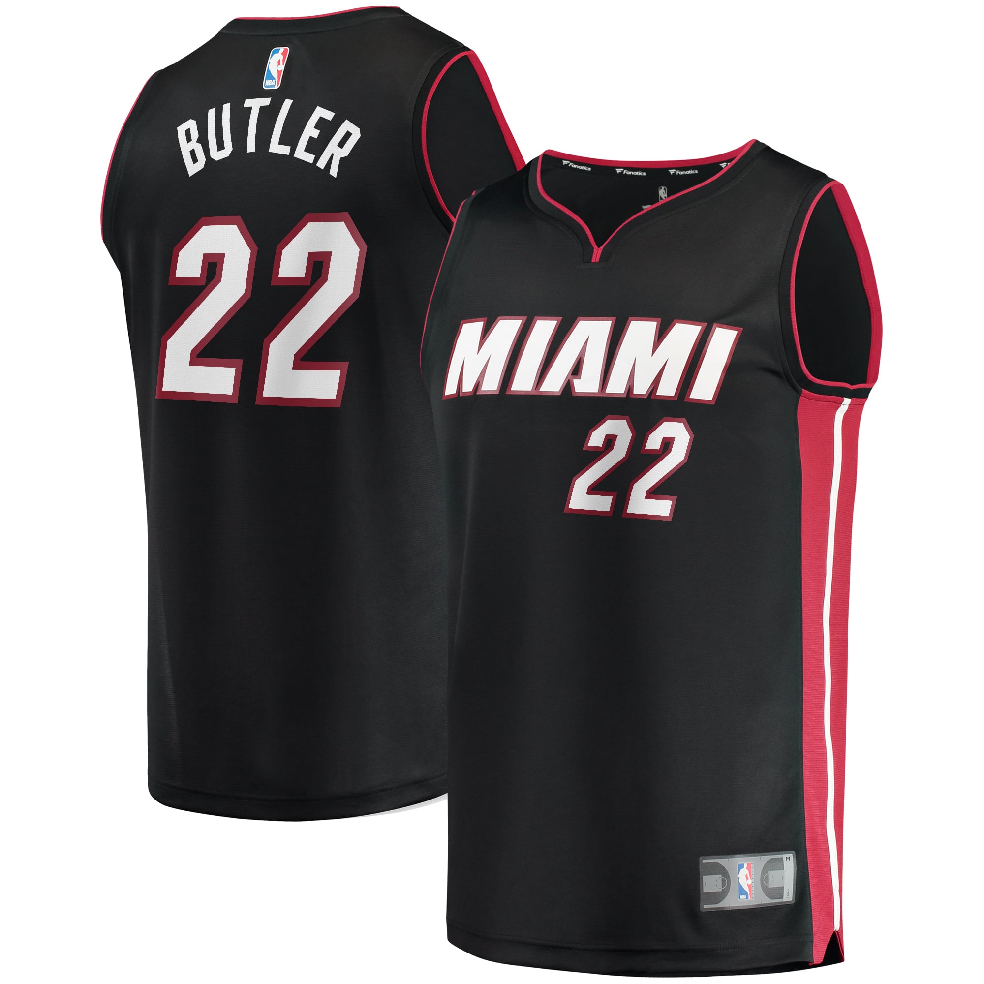 Men's Miami Heat Jimmy Butler Fanatics Black Fast Break Replica
