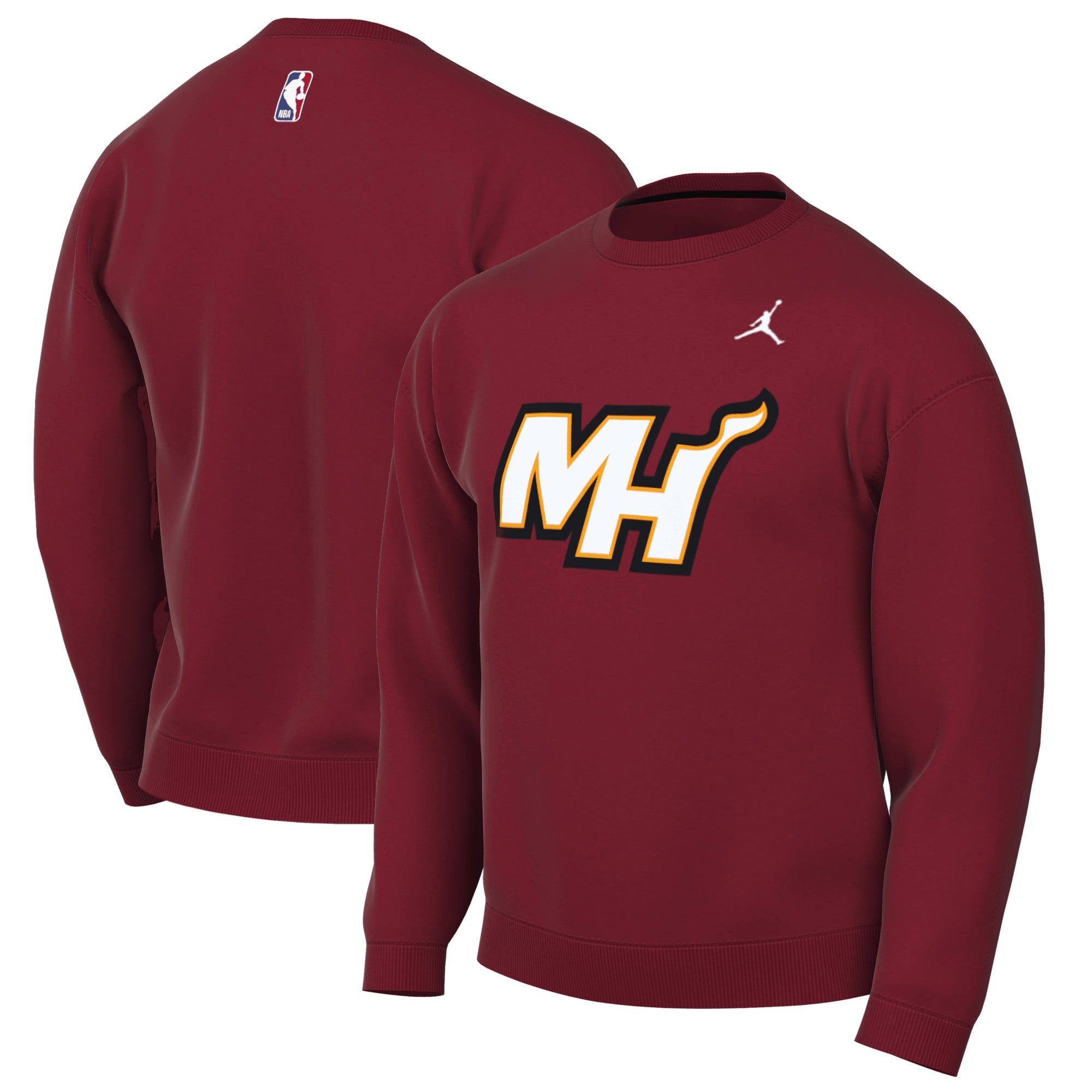 Men's Miami Heat Jordan Brand Red Statement Edition Sweatshirt