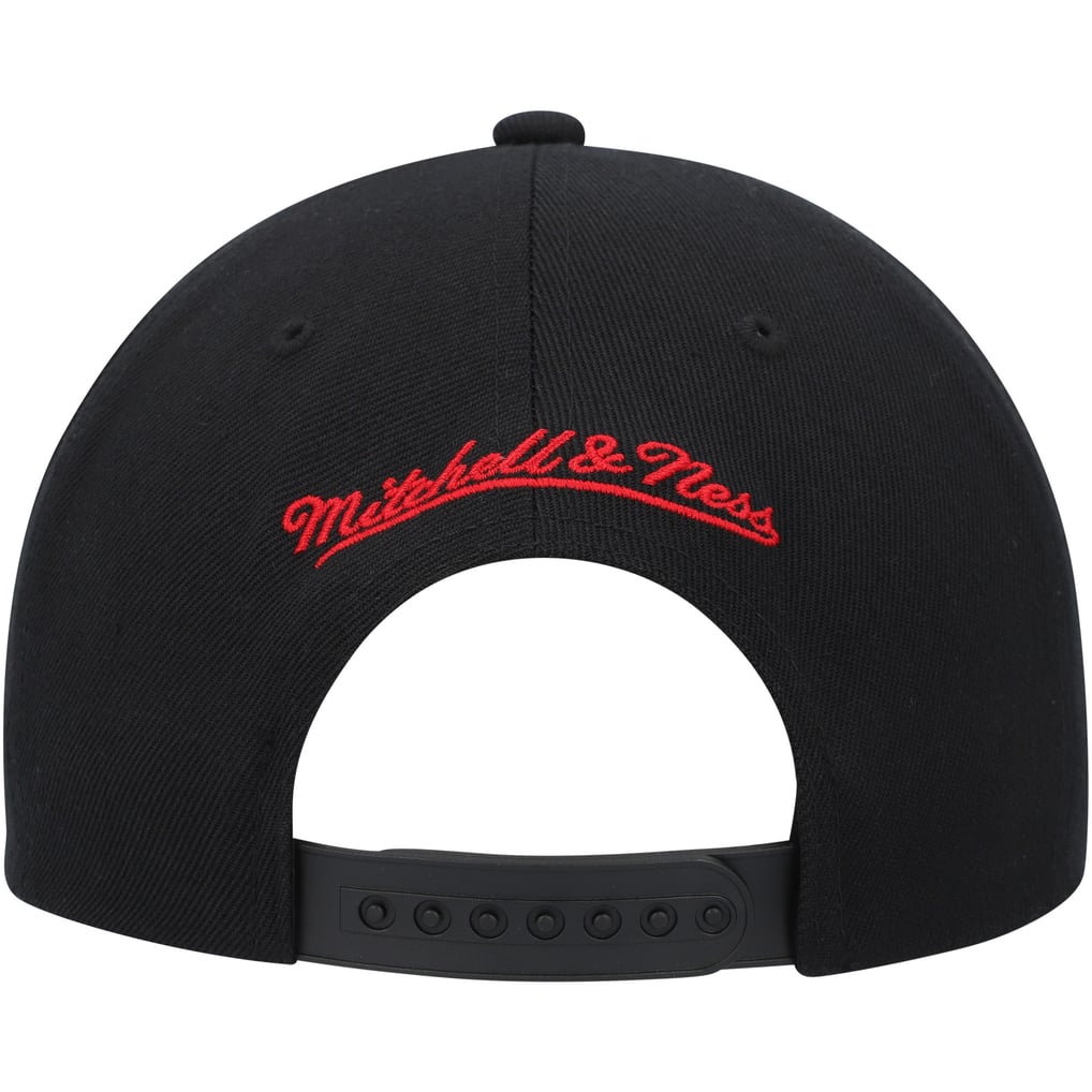 Miami Heat Mitchell & Ness Hardwood Classics MVP Team Script 2.0 Snapback Hat - Black