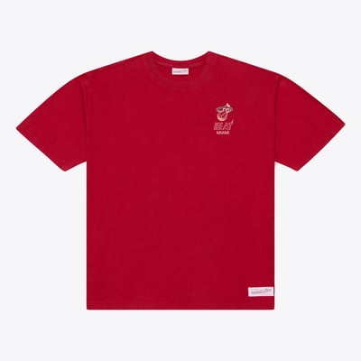  Miami Heat Mitchell & Ness Core Essentials T-Shirt - Red