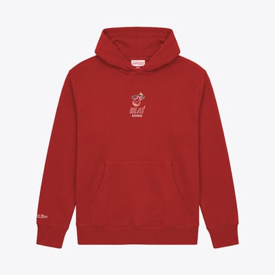 Miami Heat Mitchell & Ness Core Fleece Hoodie - Red
