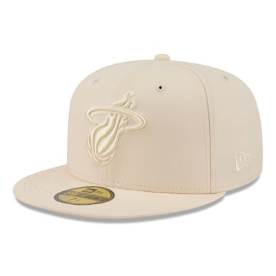 Miami Heat New Era Color Pack 59FIFTY Fitted Hat - Cream