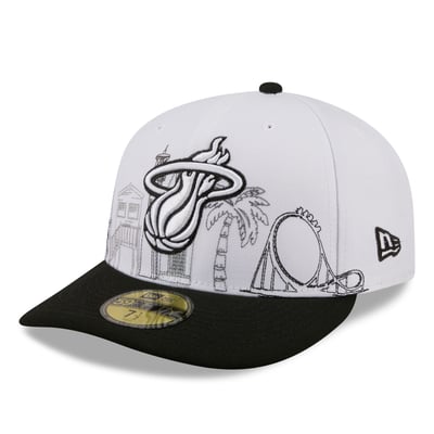 Miami Heat New Era City Stitch 59FIFTY Fitted Hat - Gray/Black