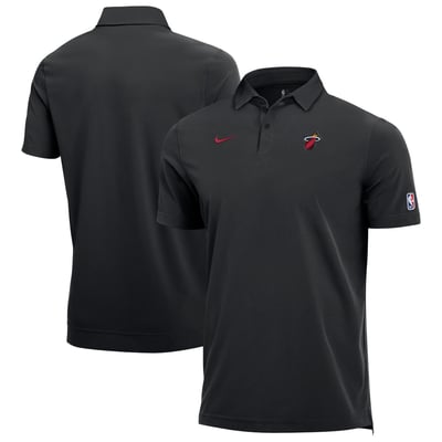  Miami Heat Nike Dri-FIT Coaches Polo - Black