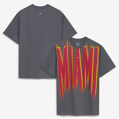 Miami Heat Nike 2026/27 Standard Issue Team Anthem T-Shirt - Gray