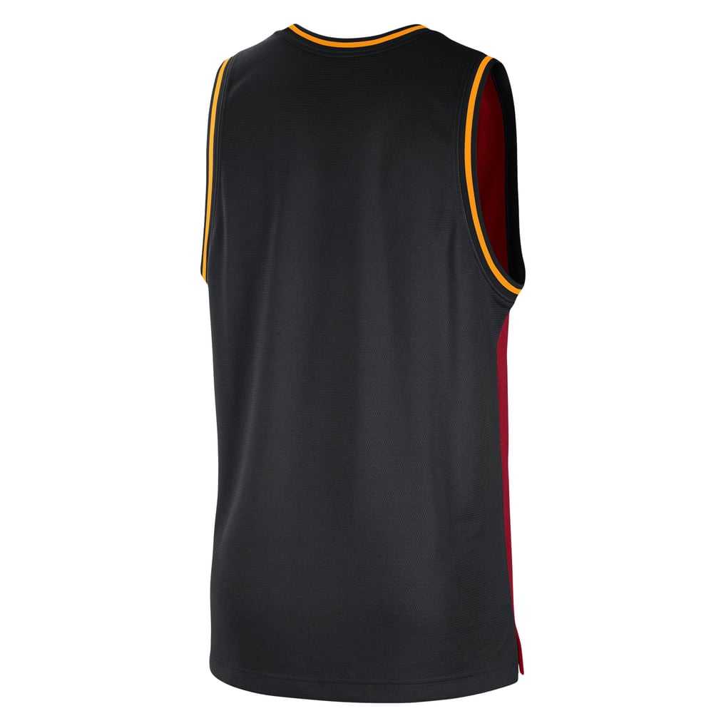 Miami Heat Nike Courtside Versus Force Split DNA Performance Mesh Tank Top - Red/Black