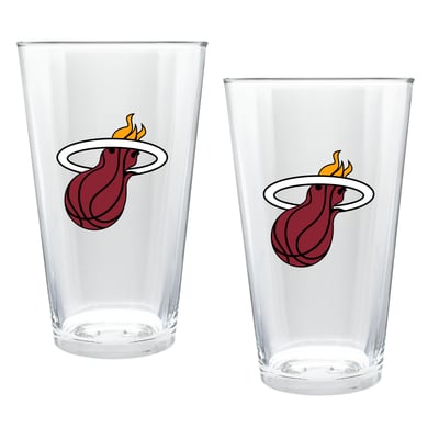 Miami Heat Two-Piece 16oz. Double Play Pint Glass Set