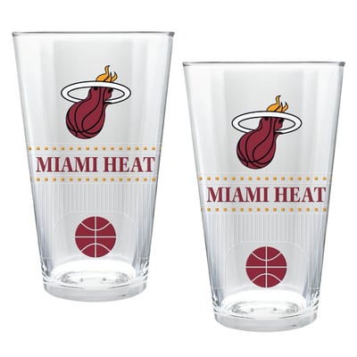 Miami Heat Two-Piece 16oz. Stadium Pint Glass Set