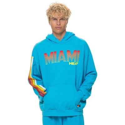 Miami Heat Aviator Nation Unisex Relaxed Tri-Blend Hoodie - Teal