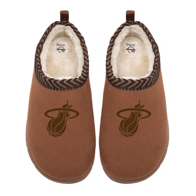 Miami Heat ISlide Unisex Tonal Logo Mission Slippers - Tan
