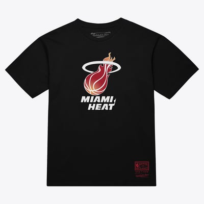  Miami Heat Mitchell & Ness Unisex Hardwood Classics Arch T-Shirt - Black