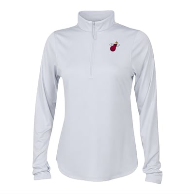 Miami Heat Columbia Women's Fairway Breeze Quarter-Zip Pullover - White