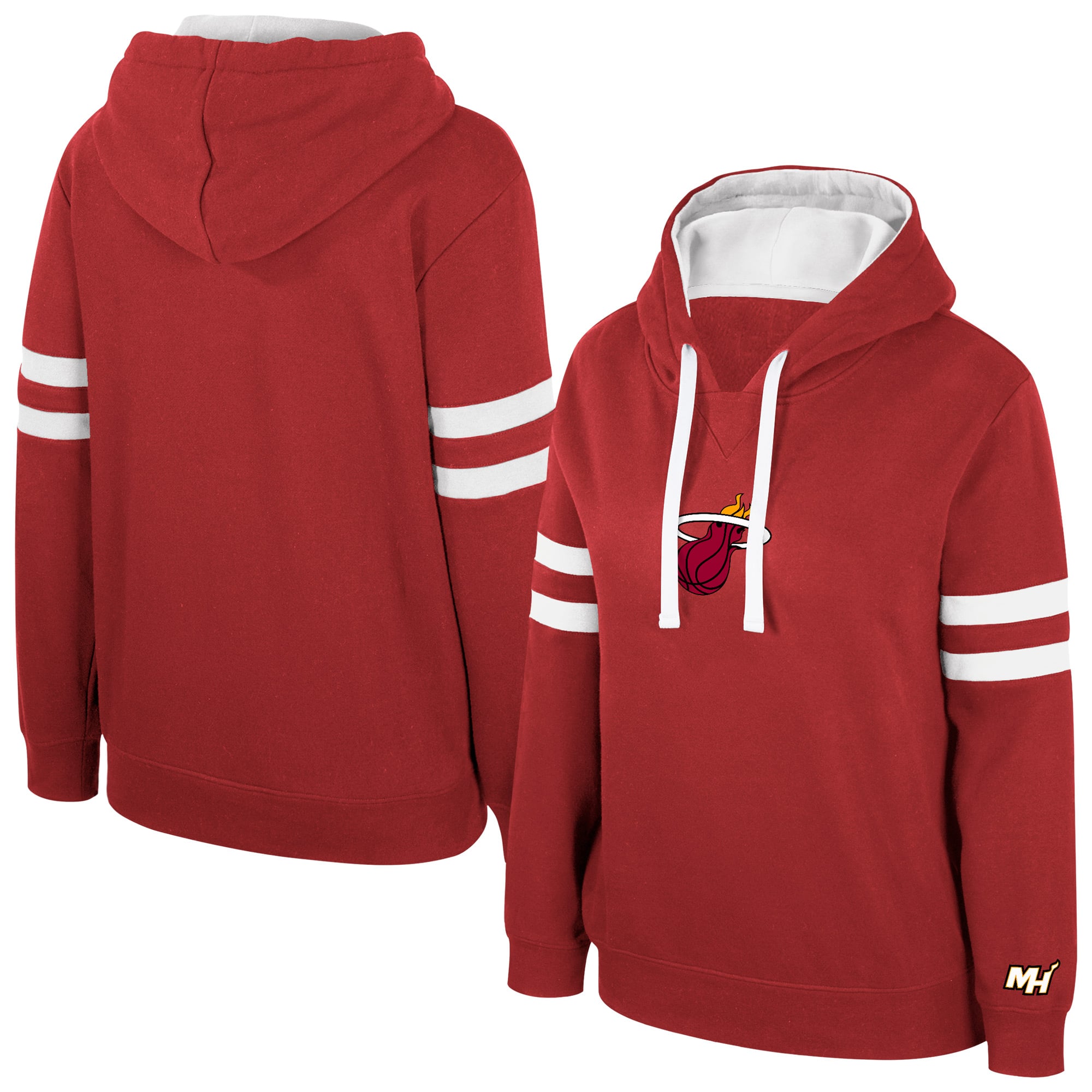 Women's Miami Heat Stadium Essentials Dark Red Road Game Pullover Hoodie