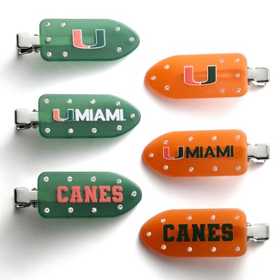 Miami Hurricanes BaubleBar Six-Piece Hair Clips Set