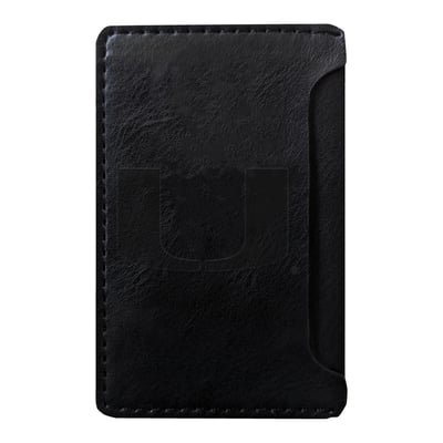 Miami Hurricanes Debossed Faux Leather Phone Wallet Sleeve - Black