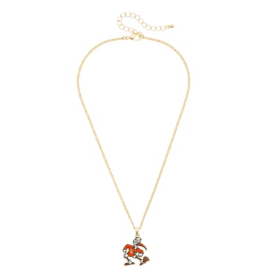 Miami Hurricanes CANVAS Style Enamel Icon Necklace