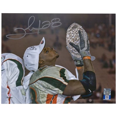 Clinton Portis Miami Hurricanes Fanatics Authentic Autographed 8" x 10" Kissing Football Photograph