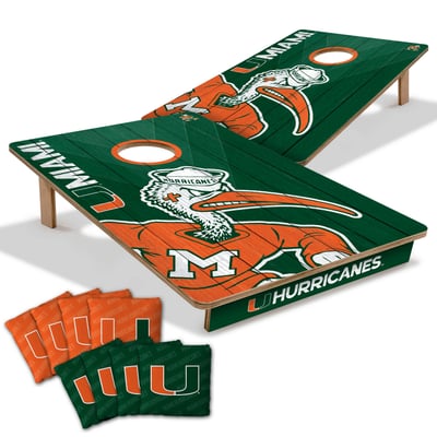 Miami Hurricanes Fanpoint 2' x 3' Cornhole Game with Bags