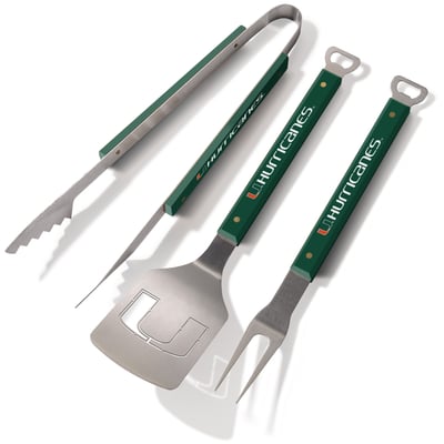Miami Hurricanes Fanpoint 3-Piece BBQ Set