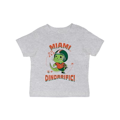 Miami Hurricanes Vive La Fete Infant Dinorrific T-Shirt - Gray