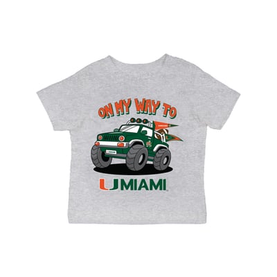 Miami Hurricanes Vive La Fete Infant On My Way T-Shirt - Gray