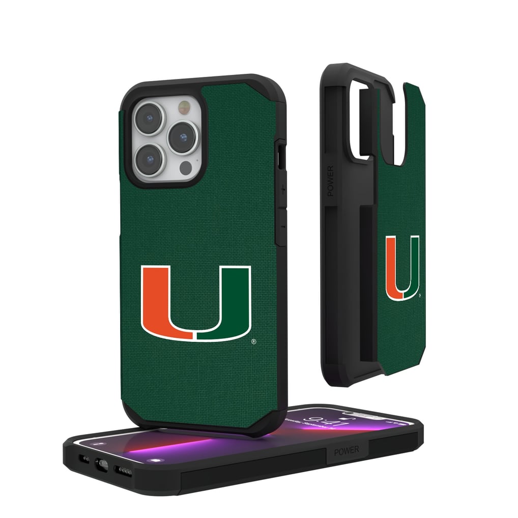 Miami Hurricanes Keyscaper iPhone Solid Design Rugged Case