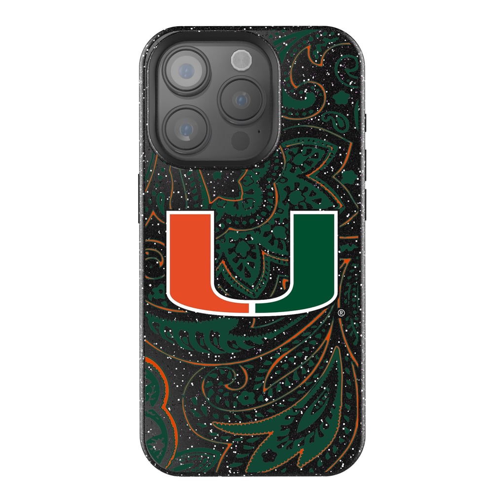 Miami Hurricanes Keyscaper Paisley Bling iPhone Case