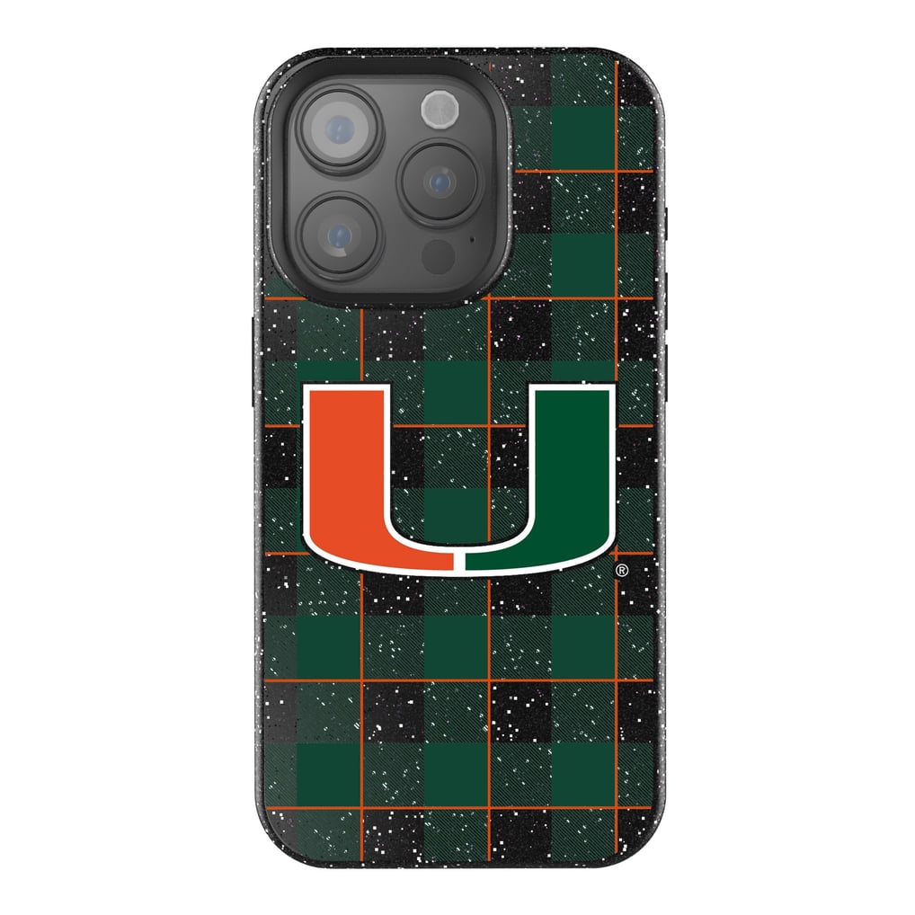 Miami Hurricanes Keyscaper Plaid Bling iPhone Case