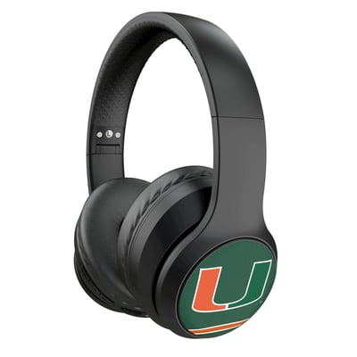Miami Hurricanes Keyscaper Stripe Wireless Bluetooth Headphones With Case