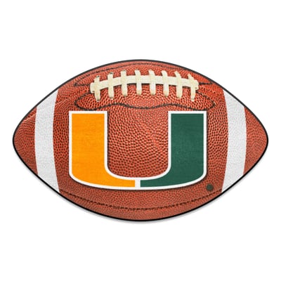Miami Hurricanes Logo Brands 22" x 29.5" Football Mat
