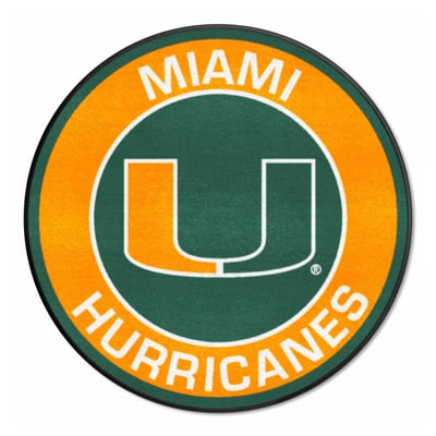 Miami Hurricanes Logo Brands 27" Diameter Roundel Mat