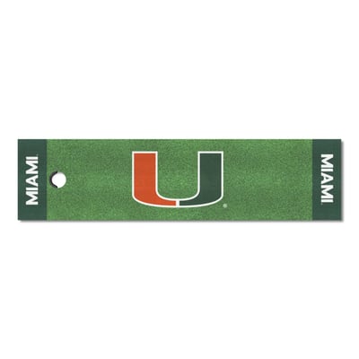 Miami Hurricanes Logo Brands Putting Green Mat