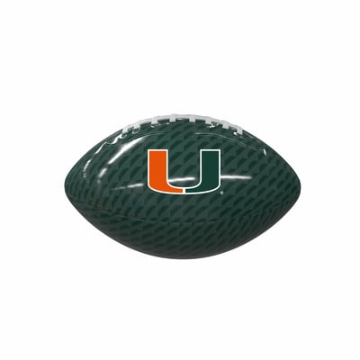Miami Hurricanes Logo Brands Rubber Glossy Mini Football