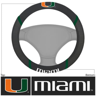 Miami Hurricanes Logo Brands Steering Wheel Cover