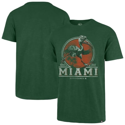  Miami Hurricanes '47 Emblem Mark Scrum T-Shirt - Green