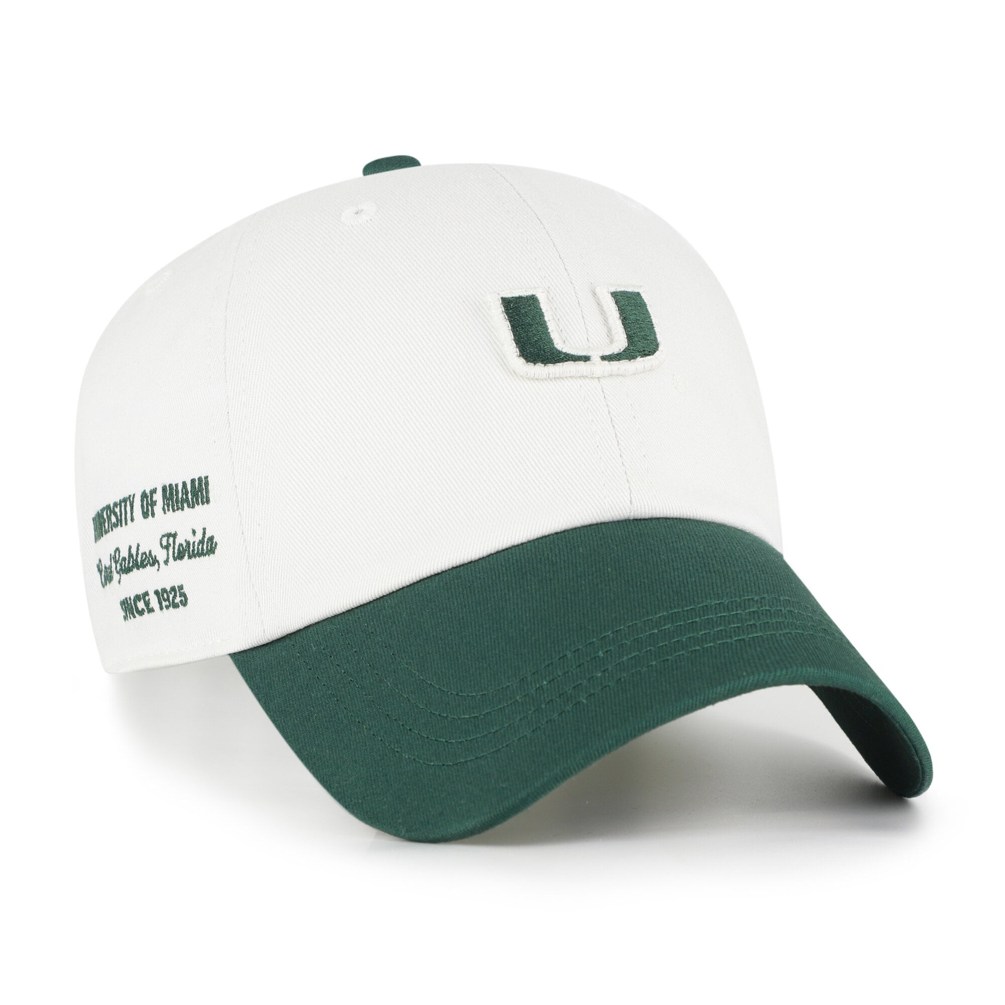 '47 Miami Hurricanes White/Green Contemporary Basics Two Tone Clean Up ...