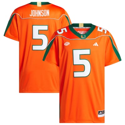 Andre Johnson Miami Hurricanes adidas Home It's Back Premier Jersey - Orange