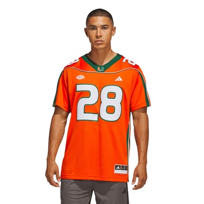 Clinton Portis Miami Hurricanes adidas Home It's Back Premier Jersey - Orange