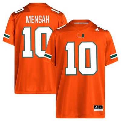 Darian Mensah Miami Hurricanes adidas Game Football Jersey - Orange