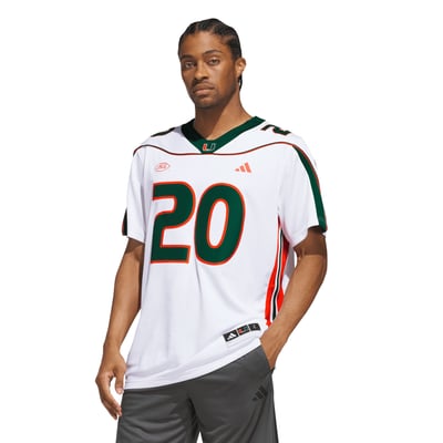 Ed Reed Miami Hurricanes adidas Away It's Back Premier Jersey - White