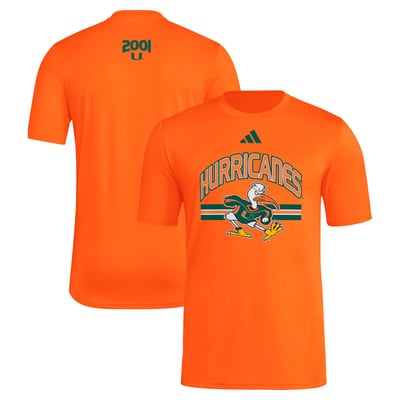 Miami Hurricanes adidas It's Back Pregame T-Shirt - Orange