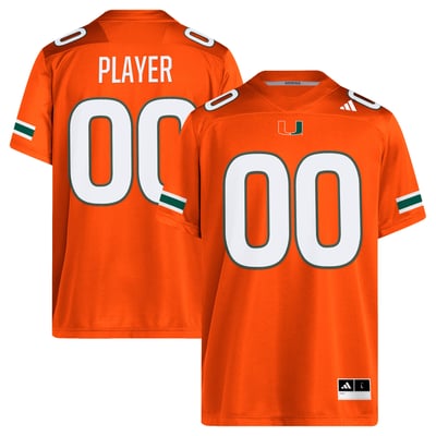 Miami Hurricanes adidas Pick-A-Player NIL Replica Football Jersey - Orange