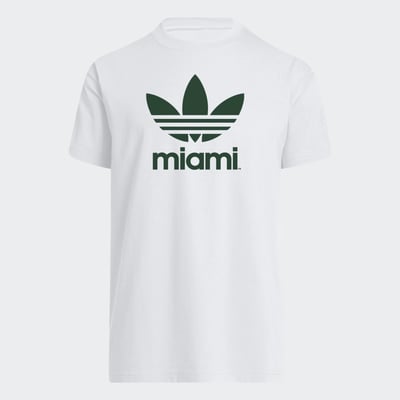  Miami Hurricanes adidas Originals Trefoil University Originals T-Shirt - White